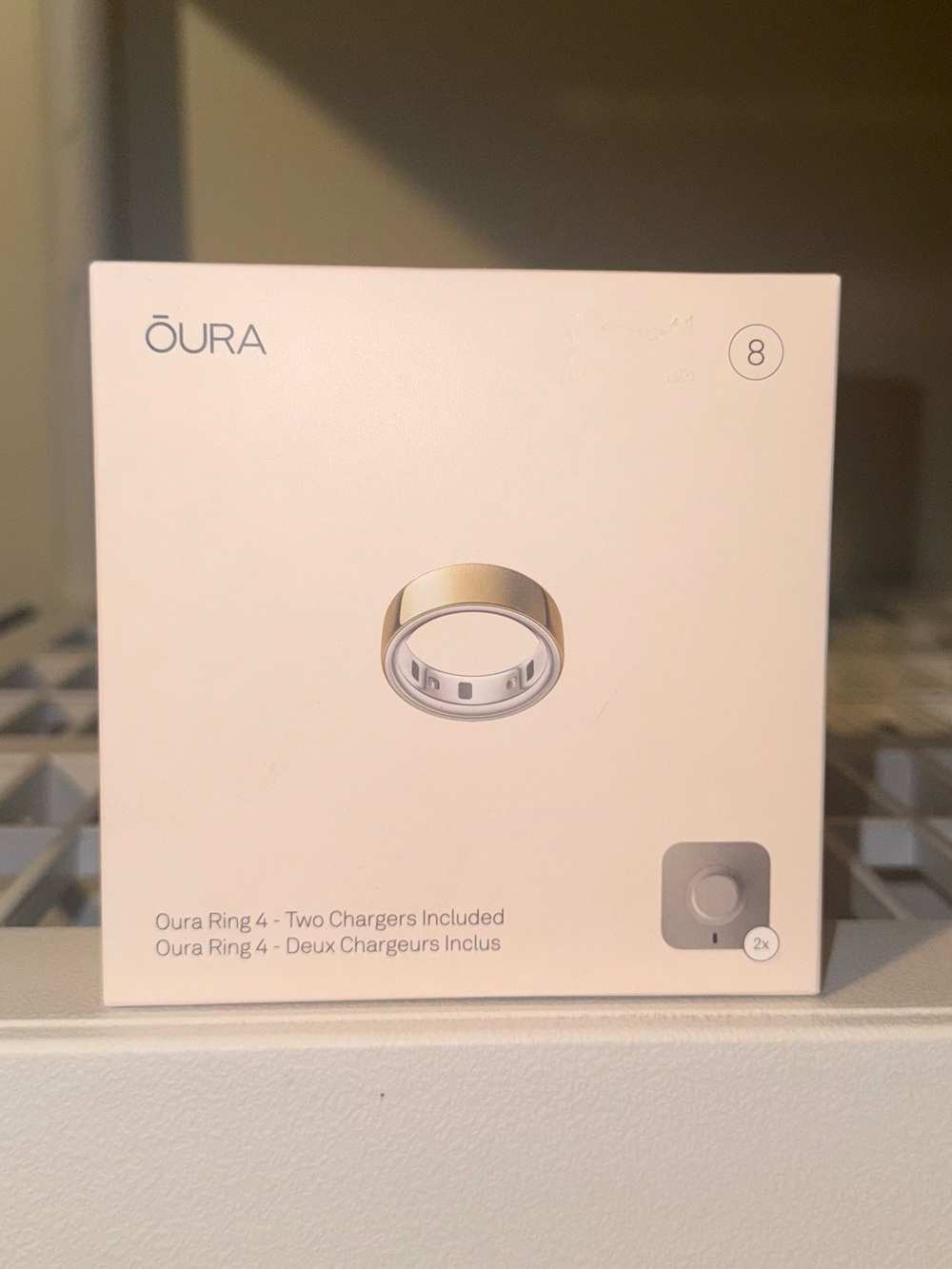 Oura Gold Smart Ring Generation 4 Size 8
